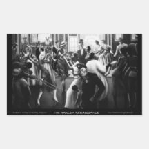 Harlem Renaissance Art - "Getting Religion" Rectangular Stickers