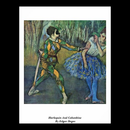 Harlequin And Columbine By Edgar Degas Posters
