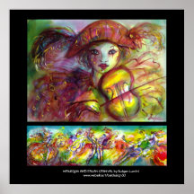 HARLEQUIN AND ITALIAN CARNIVAL PRINT