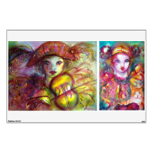 HARLEQUIN AND PIERO WITH CAT ROOM GRAPHIC