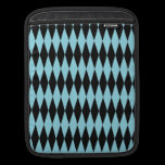 Harlequin Black and Blue ipad sleeves
