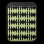 Harlequin Black and Green ipad sleeves