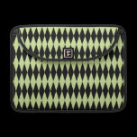 Harlequin Black and Green macbook sleeves
