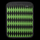 Harlequin Black and Lime ipad sleeves