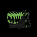 Harlequin - Black and Lime rickshaw messenger bags
