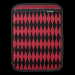 Harlequin Black and Red ipad sleeves