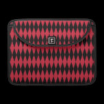 Harlequin Black and Red macbook sleeves