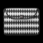 Harlequin Black and White macbook sleeves