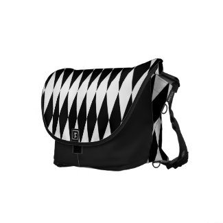 Harlequin - Black and White rickshawmessengerbag