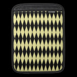 Harlequin Black and Yellow ipad sleeves