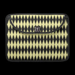 Harlequin Black and Yellow macbook sleeves
