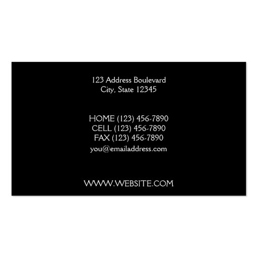 Harlequin Business Card Template (back side)