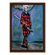 Harlequin By Paul Cézanne (Best Quality) Card