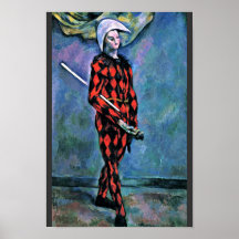 Harlequin By Paul Cézanne (Best Quality) Posters