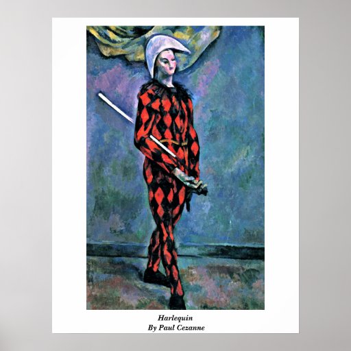 Harlequin By Paul Cezanne Posters