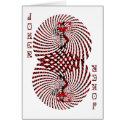Harlequin Dizzy Blank Card