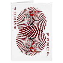 Harlequin Dizzy Blank Card by Jaenne Harlequin Dizzy Blank Card