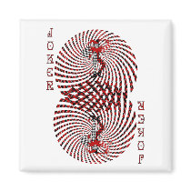 Harlequin Dizzy Joker Magnet by Jaenne Harlequin Dizzy Joker Magnet
