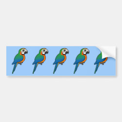 Harlequin Macaw Bumper Sticker