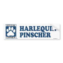 Harlequin Pinscher Blue bumper stickers by GenuineDogOwner Harlequin Pinscher Blue bumper stickers