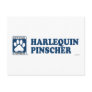 Harlequin Pinscher Blue Post Card