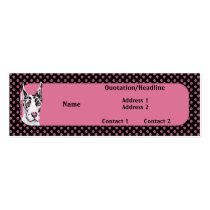 Harlequin Pup Great Dane Profile Card business cards