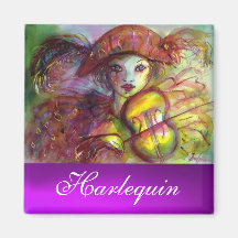 HARLEQUIN purple amethyst Refrigerator Magnets