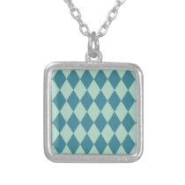 Harlequin Seafoam and Teal necklaces