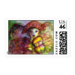 HARLEQUIN / Venetian Carnival Postage Stamp
