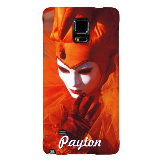 Harlequin With Orange Costume and White Mask Galaxy Note 4 Case