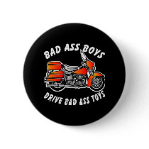 Harley Bad Ass Boys Black Pinback Buttons