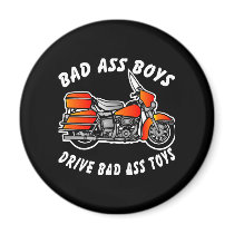 Harley Bad Ass Boys Black Fridge Magnets