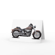 Harley Davidson Fat Boy Greeting Card
