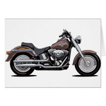 Harley Davidson Fat Boy Greeting Card