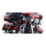 Harley Davidson Motorcycle Personalized Photo Card