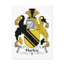 Harley Family Crest postcards by coatsofarms Harley Family Crest postcards