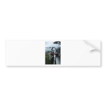 harley on beach bumper sticker