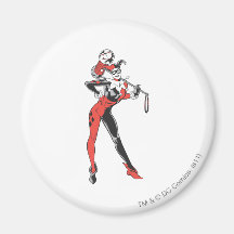 Harley Quinn 4 Fridge Magnets