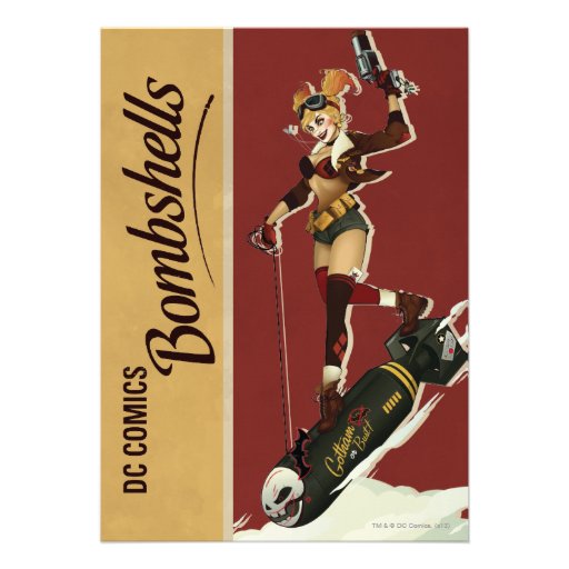 Harley Quinn Bombshell Invites