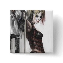 Harley Quinn Illustration Buttons