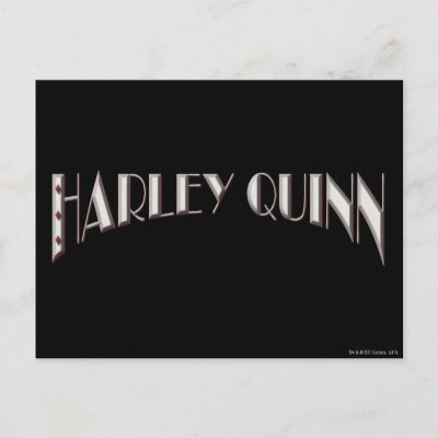 Harley Quinn - Logo postcards