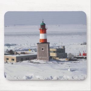 Harmaja Lighthouse Ice Helsinki Finland Mousepad mousepad