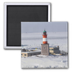 Harmaja Lighthouse In Ice Helsinki Finland Magnet magnet