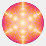 Harmonic Flower Of Life Round Stickers