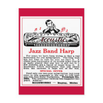 Harmonica Ad Postcard postcards