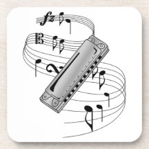 Harmonica Beverage Coaster