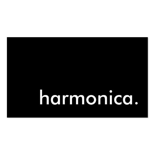 harmonica. business card (front side)