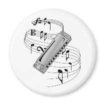 Harmonica Fridge Magnets