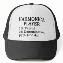 Harmonica Player Hot Air Trucker Hats