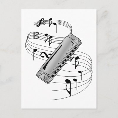 Harmonica postcards